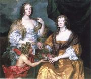 Anthony Van Dyck lady elizabeth thimbleby and dorothy,viscountess andover USA oil painting artist